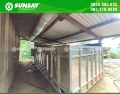 Máy sấy vĩ ngang 3 tấn được lắp đặt tại Đông Giang
