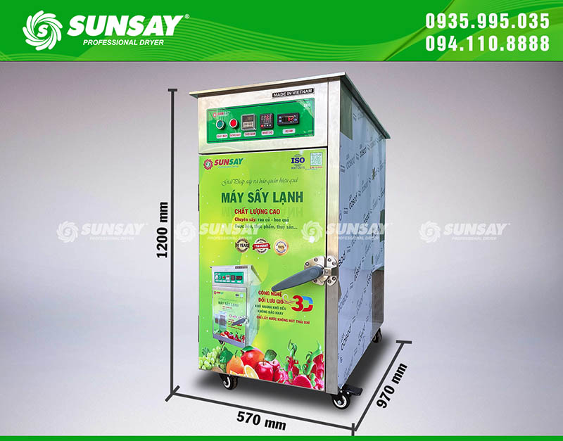 Máy sấy đối lưu 7 khay sấy tổ yến