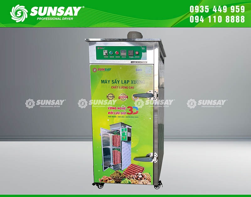 Máy sấy SUNSAY sấy khô nhanh và đề lạp xưởng, nâng cao chất lượng sản phẩm v