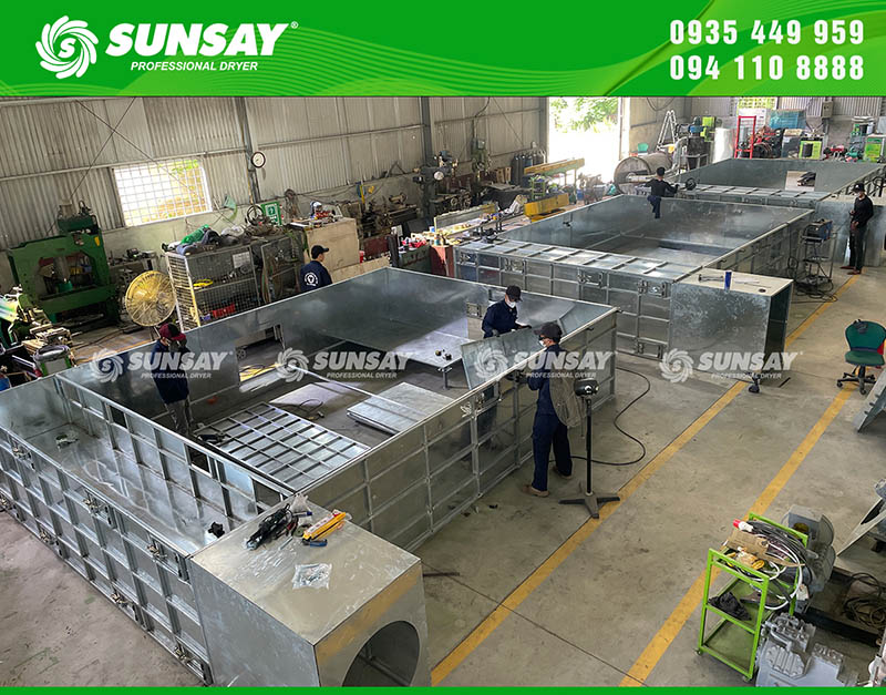 3 máy sấy vĩ ngang được cung cấp cho các hợp tác xã tại Quảng Bình phục vụ bà con nông dân sấy lúa