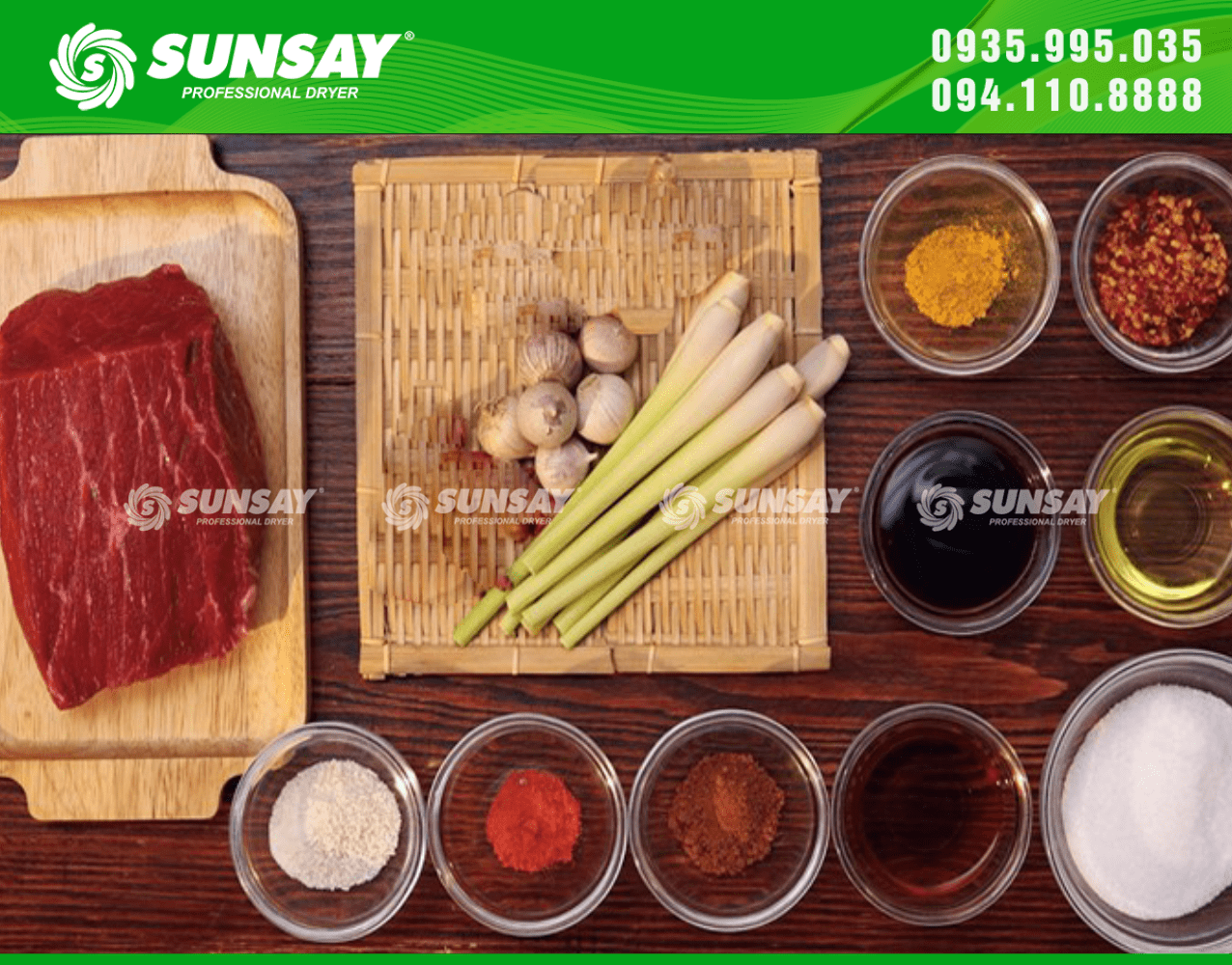 Nguyên liệu làm khô bò