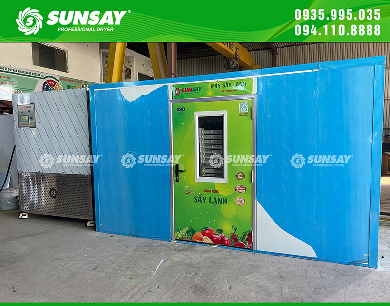 Máy sấy lạnh 200kg sấy được đa dạng các loại nông sản thực phẩm