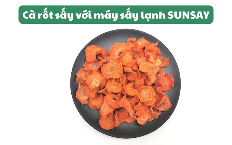 Sản phẩm cà rốt sấy từ máy sấy lạnh SUNSAY