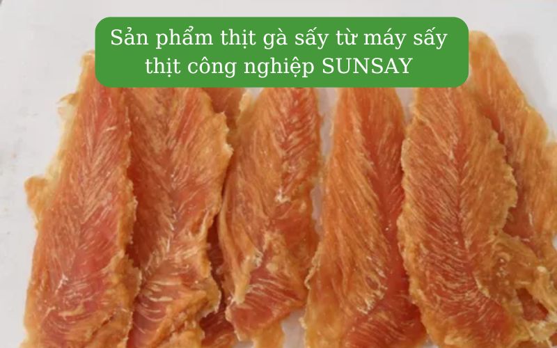 Sản phẩm thịt gà sấy từ máy sấy thịt SUNSAY