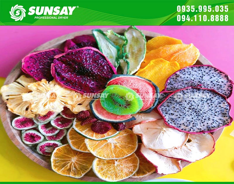 Sấy đa dạng các loại trái cây, rau củ với máy sấy lạnh SUNSAY