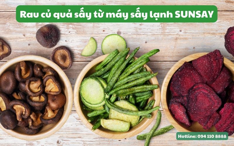 Nhiệt độ lý tưởng để sấy rau củ thường nằm trong khoảng 55°C đến 70°C