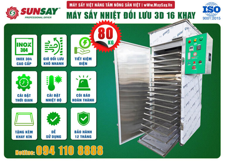 Máy sấy nhiệt bảo toàn hương vị