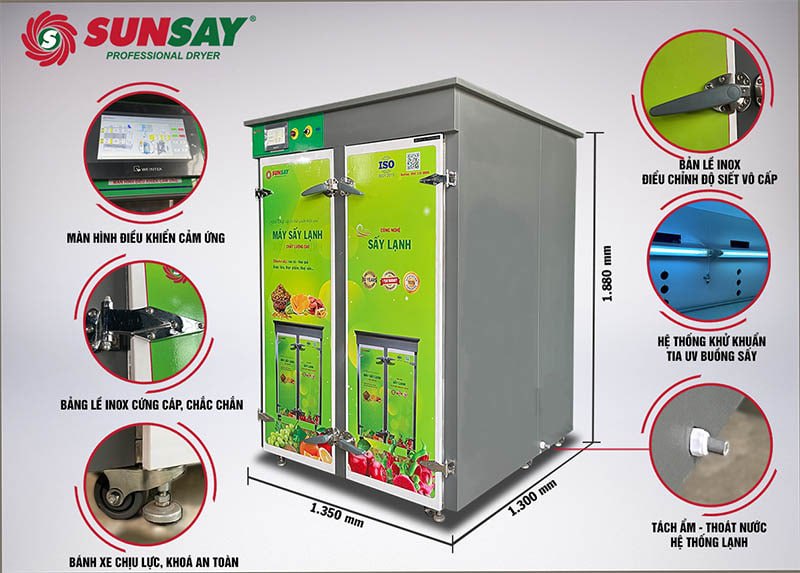 Máy sấy đối lưu 3D cho nông sản