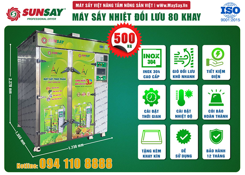 Máy sấy nhiệt giữ nguyên dinh dưỡng