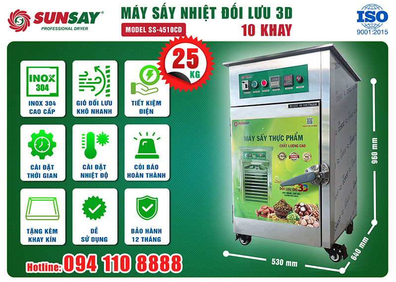 Máy sấy nhiệt nhỏ gọn cho gia đình