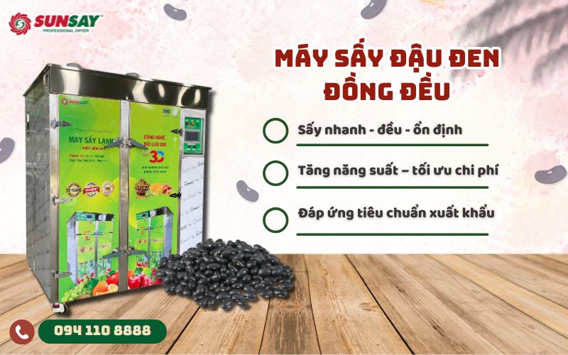 Máy sấy đậu đen đồng đều