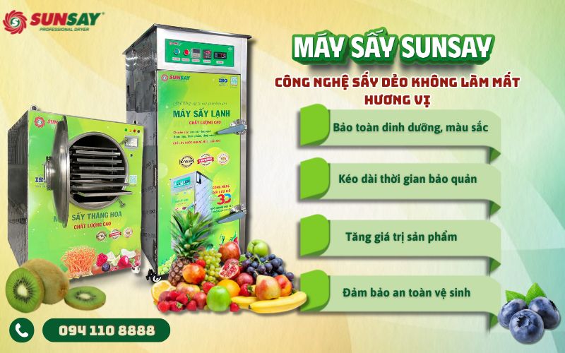Công nghệ sấy dẻo không làm mất hương vị