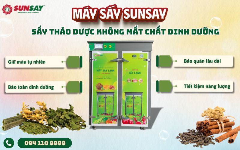 Sấy thảo dược không mất chất dinh dưỡng